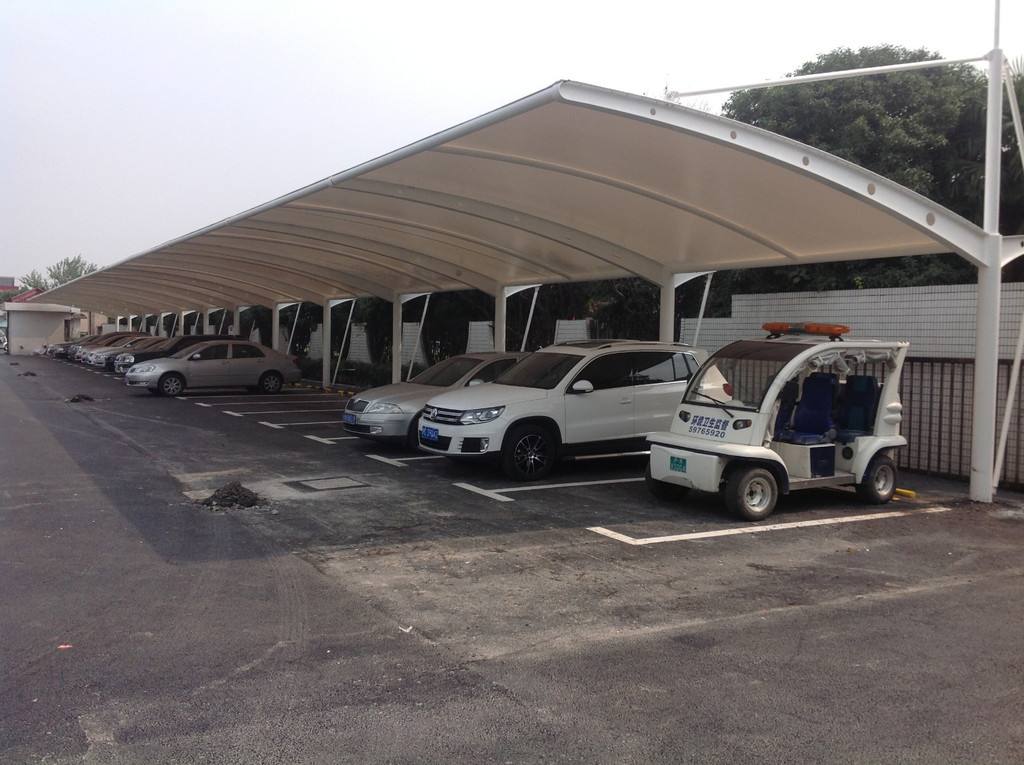 膜結構工程竣工車棚 膜結構工程竣工車棚